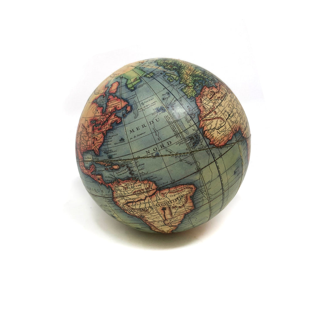 Ball world map in a box