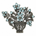 Load image into Gallery viewer, Flower basket brooch