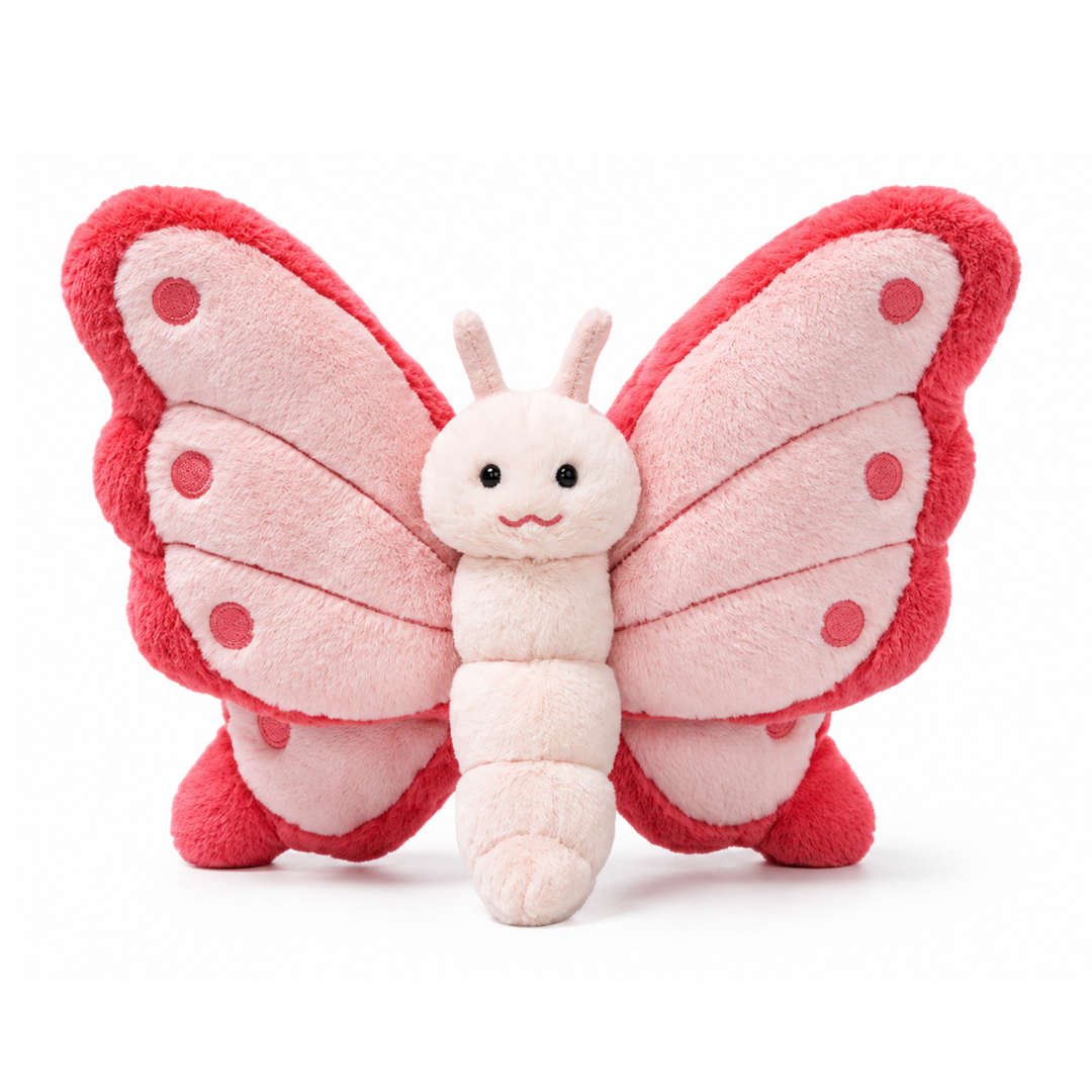 Peluche mariposa rosa
